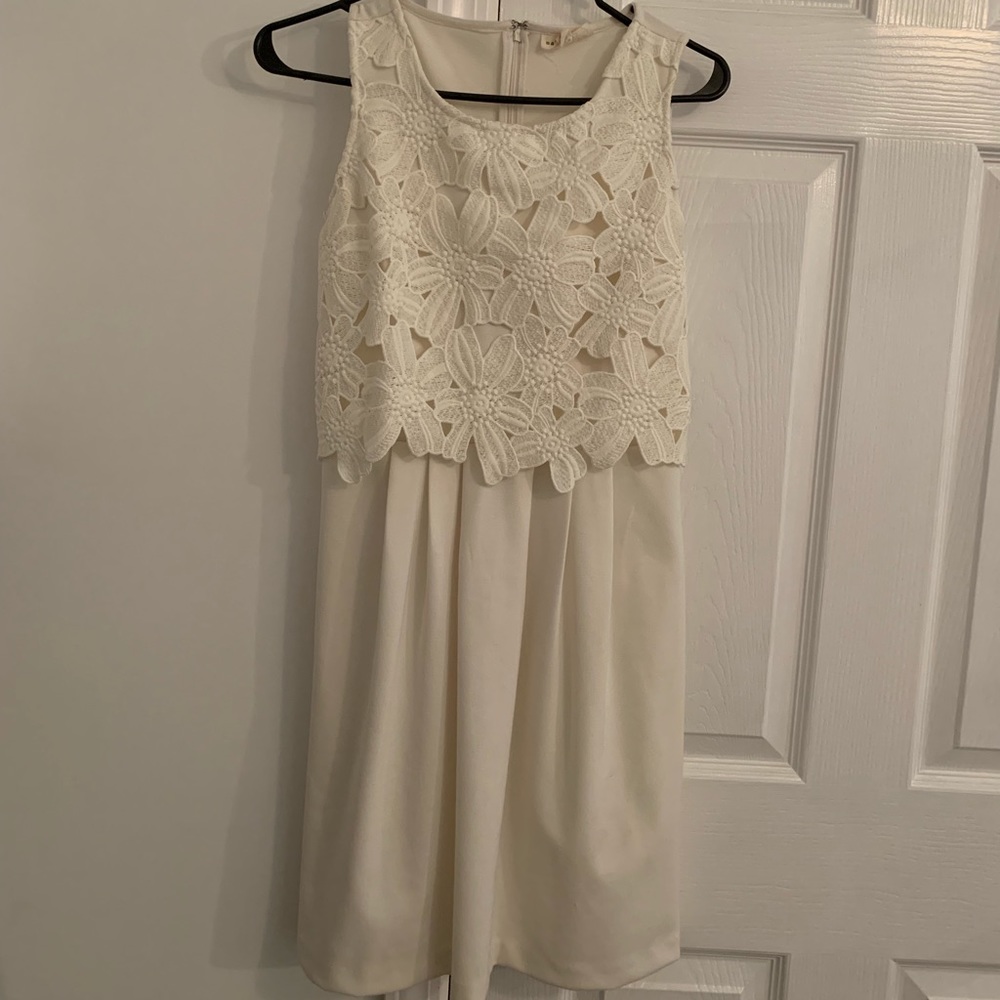 White floral dress